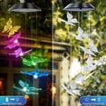 thumbnail image 3 of Butterfly Solar Wind Chimes, Color Changing Solar Lights, Mobile Windchimes Outdoor Garden Decor for Mothers Day Grandma Birthday Gift, 3 of 8