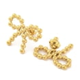 thumbnail image 2 of Ion Plating(IP) 304 Stainless Steel Stud Earrings for Women Bowknot Real 14K golden Plated 19x25mm 304 Stainless Steel, 2 of 2