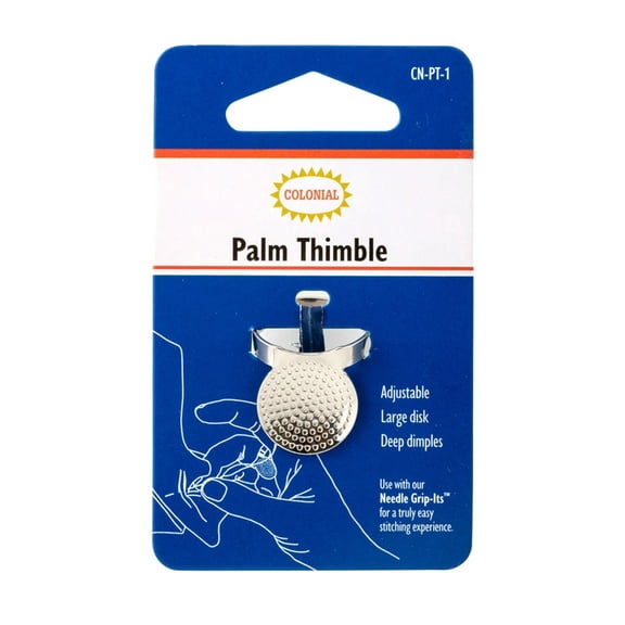 Colonial Palm Thimble-Nickel Plated Brass