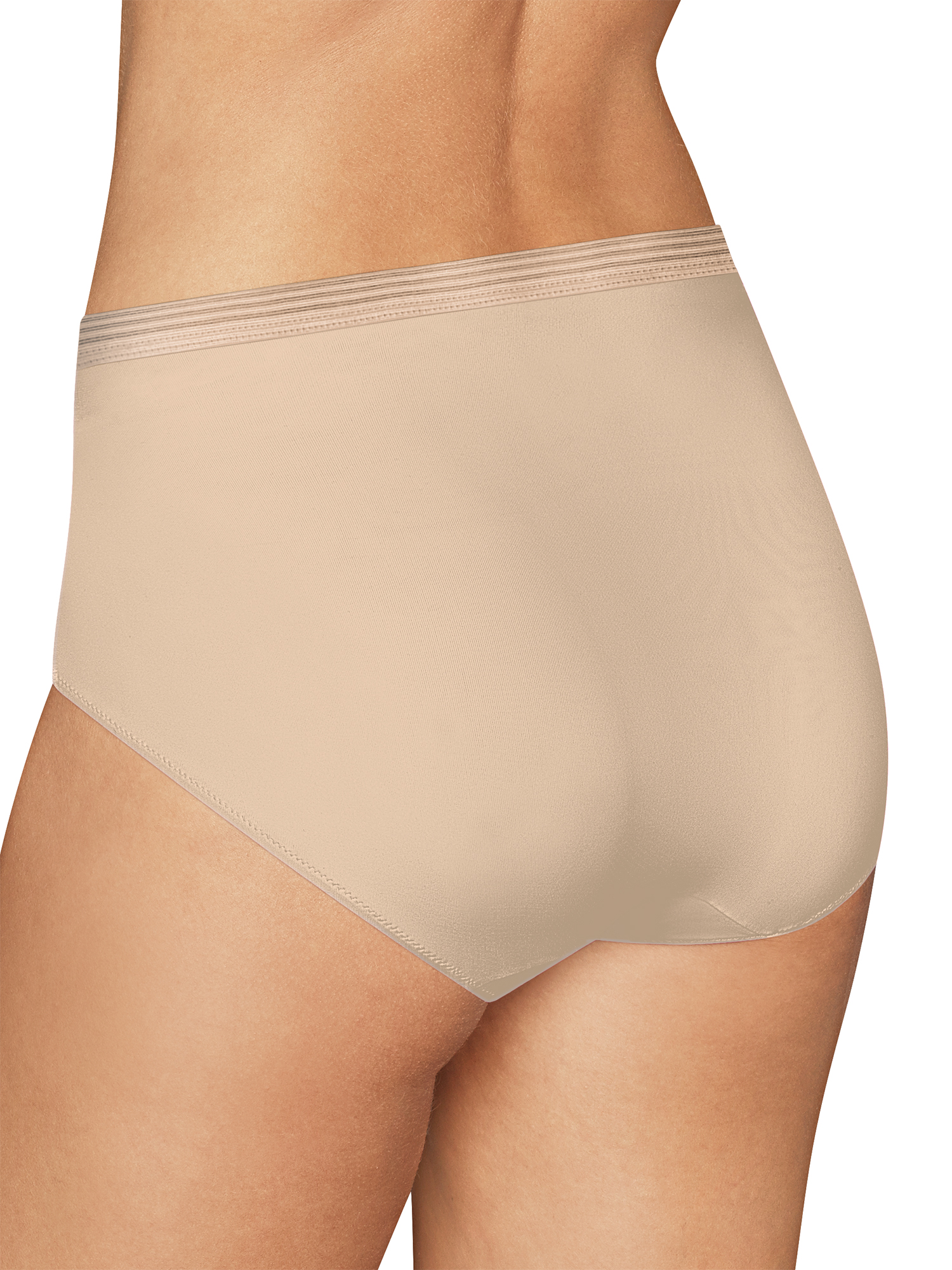 Hanes Women's Perfect Match Nude Cotton Brief, 4-Pack