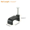 thumbnail image 2 of Unique Bargains Cable Clips with Steel Nail, 200Pack 14mm/0.55' Plastic Cable Wire Clips, Ethernet Cable Clips Nail in Cable Clips, 2 of 6
