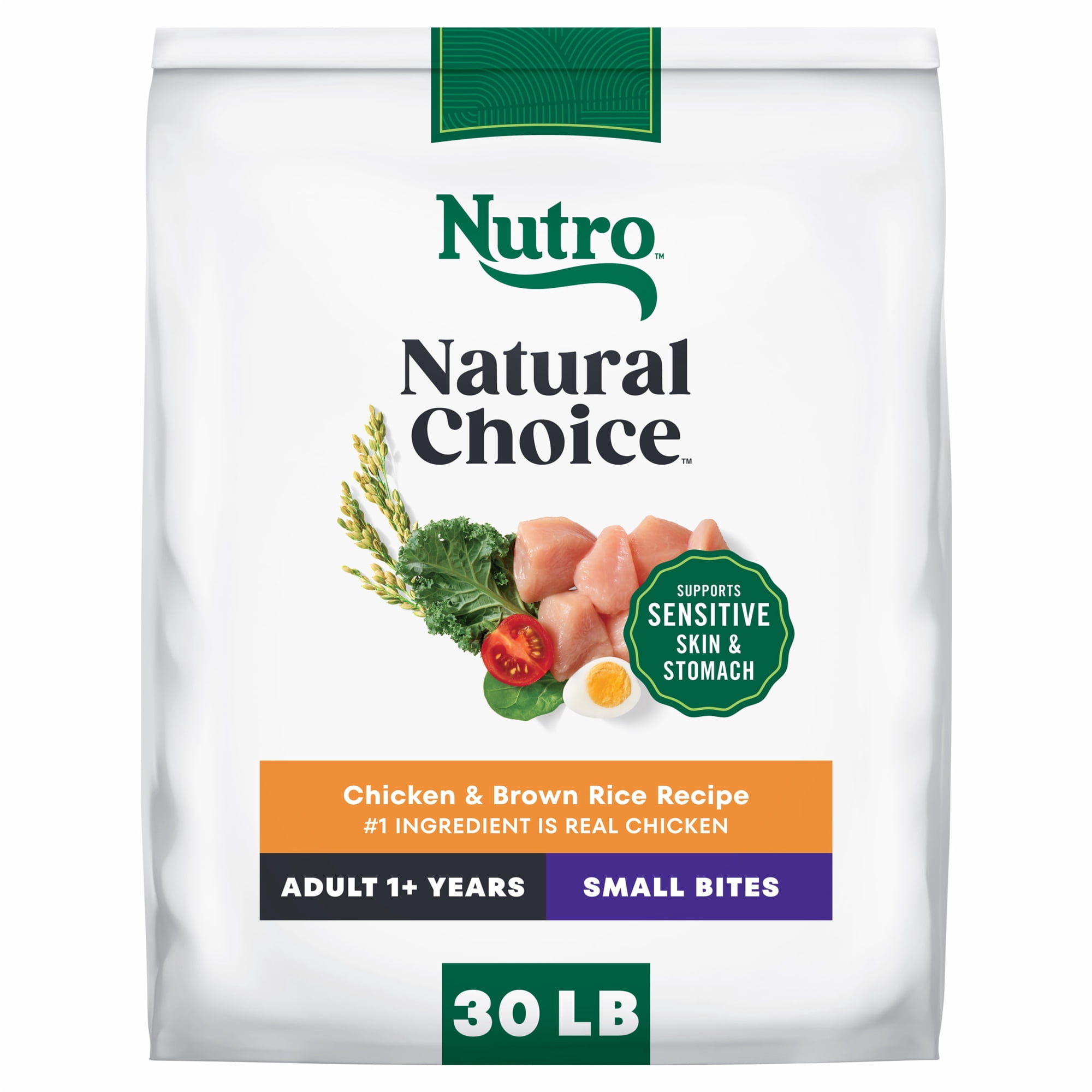 Nutro Natural Choice Adult Small Bites Dog Food Recipe Chicken & Brown Rice, 30 Lb Bag