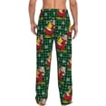 thumbnail image 6 of Cauagu Vintage Santa Skiing Green Plaid Mens Pajama Pants Sleep & Lounge Pants,PJ Bottoms with Pockets-XX-Large, 6 of 7