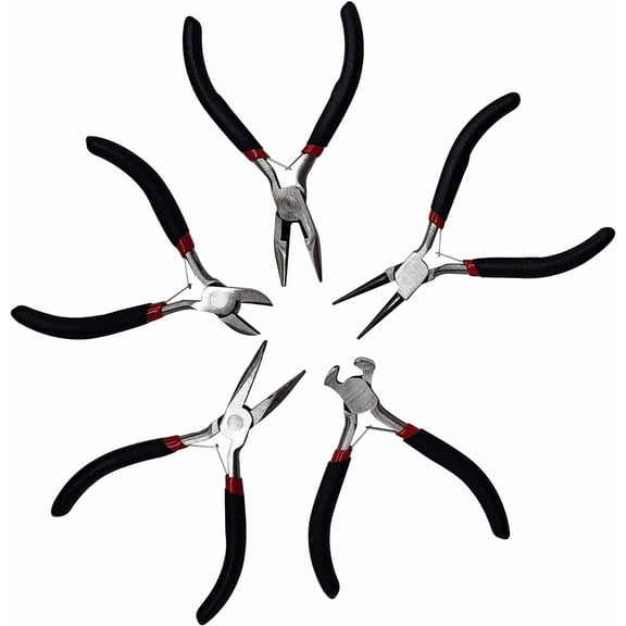 5pcs Jewelers Pliers Set Jewelry Making Beading Wire Wrapping Hobby