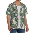 thumbnail image 2 of Kdxio Men's Hawaiian Shirt for Men Short Sleeve Shirt Retro Bunny Floral Summer Casual Holiday Beach Button Down T-Shirts, 2 of 7