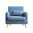 thumbnail image 2 of Sillón De Lectura Sillón Sillón Para Sala De Recepción Sala De Espera Hogar Azul, 2 of 8