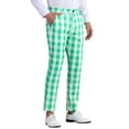 thumbnail image 4 of INSPIRE CHIC Plaid Pants for Men's Regular Fit Flat Front Business Contrast Color Trousers, 4 of 6