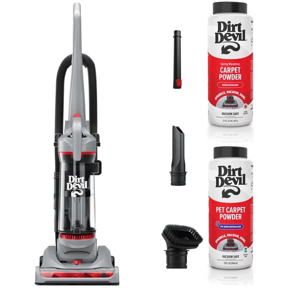 Dirt Devil Bagless Upright Vacuum Cleaner, Performance Pet & Dirt Devil Fresh & Pet Room Refresher Carpet Powder, 32oz