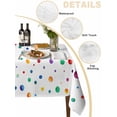 thumbnail image 5 of Colorful Polka Dot Suqare Tablecloth - 54 x 54 Inch, Rainbow Point Vibrant Waterproof & StainResistant Tablecloth, Washable Oil-proof Table Cover for Dining/Party/Wedding/Camping/Buffet, 5 of 9
