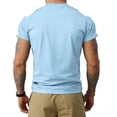 thumbnail image 6 of Havenx Patriotic T Shirts for Men Crewneck Short Sleeve Shirt American Flag Design Graphic Tshirts Freedom We the People Classic Summer Tee Tops,Light Blue M, 6 of 6