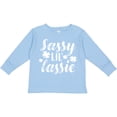 thumbnail image 3 of Inktastic Saint Patrick's Day Sassy Lil' Lassie with Shamrocks Boys or Girls Long Sleeve Toddler T-Shirt, 3 of 5