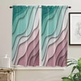 thumbnail image 3 of Green Gradient Geometric Small Curtain Rod Pocket Short Curtains Half Drapes Partition Cabinet Door Window Curtains Home Decor, 3 of 6