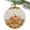 Beige Dark Orange, variant on Thanksgiving Pumpkin Orange Maple Leaf Christmas Ceramic Ornament 2025,3" Round Xmas Tree Hanging Accessories with Gold Ribbon