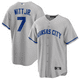 thumbnail image 1 of Camiseta clásica de béisbol de visitante de Bobby Witt Jr., de los Kansas City Royals, color gris, con número de estrella bordado.-M, 1 of 2