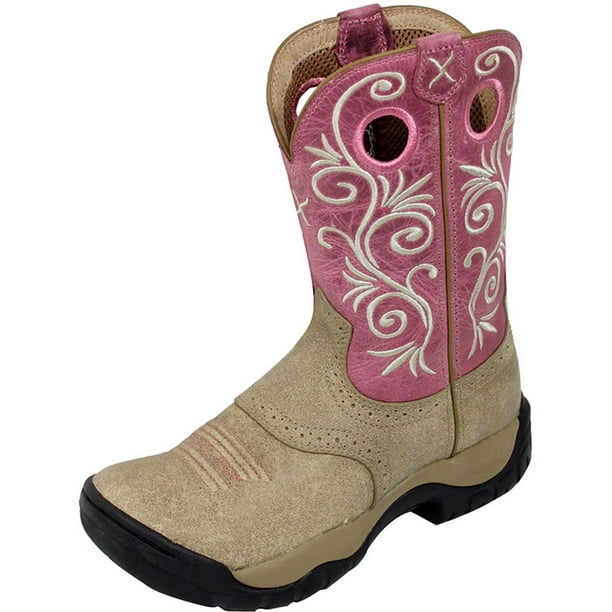 Twisted X Work Boots Womens All Around Cowgirl Dusty Tan Pink WAB0006