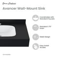 thumbnail image 3 of Avancer 36'' Wall Mount Sink In Black Marquina, 3 of 10