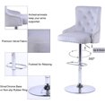 thumbnail image 2 of Alexent Modern Glam Velvet Bar Stool Chairs Adjustable Height - SILVER SET OF 4, 2 of 7