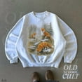 thumbnail image 2 of Vintage Red Fox Forest Sweatshirt | Wildlife Nature Scene Pullover, 2 of 7