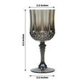 thumbnail image 4 of Balsa Circle 6 Disposable 8 oz Black Crystal Cut Goblets Plastic Wine Glasses Party Events Tableware Decorations, 4 of 8