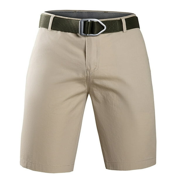 pstuiky Pantalones cortos para hombre, Pantalones cortos holgados y finos de color liso para hombre, talla grande, a la moda, de playa, de pierna recta Pantalones cortos de golf