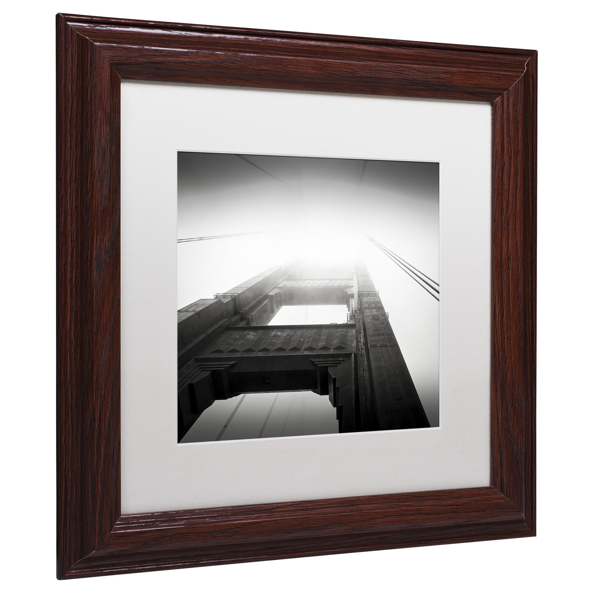 Trademark Fine Art "The Crossing" Canvas Art by Dave MacVicar, White Matte, Wood Frame
