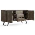 thumbnail image 3 of Simpli Home Lowry Solid Acacia Wood Sideboard Buffet in Gray, 3 of 6