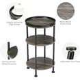 thumbnail image 5 of Side Table, Small Round End Table for Narrow and Small Space, 3-Tier Round Accent Couch Beside Table, Modern Side Table Corner Sofa Table Nightstand for Living Room Bedroom (Grey), 5 of 18