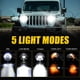 thumbnail image 5 of Faros delanteros LED de 7 pulgadas y 85 W de repuesto para Jeep Wrangler JK TJ LJ 1997-201 Abanopi  Faros, 5 of 5