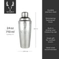 thumbnail image 4 of Viski Admiral Hammered Stainless Steel Cocktail Shaker, Home Bar Gifts 24oz, 4 of 7