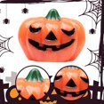 thumbnail image 6 of Kuntesetty 20Pcs Halloween Miniature Pumpkin Figurines Mini Resin Pumpkins Halloween Decoration for Garden Party Favors Fireplace Office Style C, 6 of 9