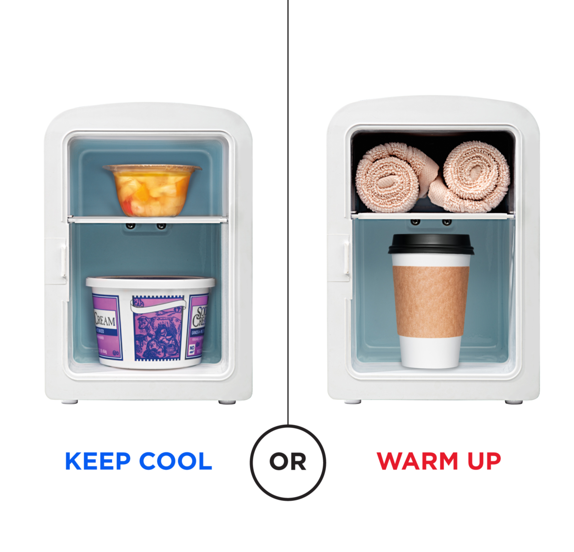 chefman 0.52 cu ft portable mini mirrored personal fridge