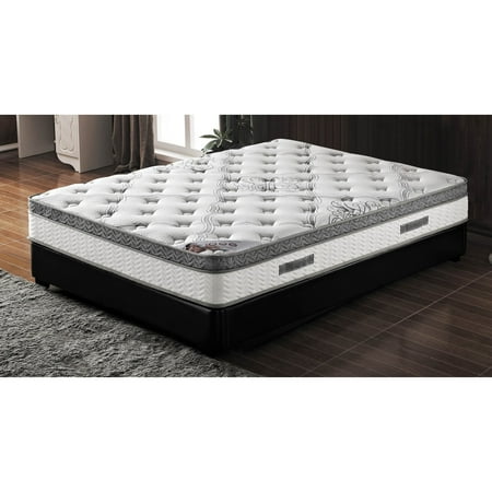 Euro Top Mattress - Milton Green 10 in. Pocketed Coil Mattress with Pillow Top