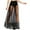 Black, variant on ZVNAΖH Women's Sheer Mesh Long Flowy Tulle Skirt Pleated Skirt Lace Shiny Star Skirt High Waist Swing Skirt