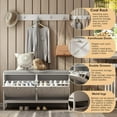 thumbnail image 3 of Vabches Shoe Storage Bench with 2 Drawers and Clothes Rack, White, 3 of 9