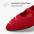 thumbnail image 5 of DREAM PAIRS Women's Pointed Toe Mary Jane Flats Comfortable Knit Slip-On Shoes Lightweight Flexible Foldable Walking Flats, 5 of 7