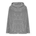 thumbnail image 6 of Sequin Jackets for Women Fall Cardigan Sparkly Full Zipper Long Sleeve Hooded Sweatshirts, 6 of 8