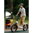 thumbnail image 5 of ESKUTE D200 Electric Bike for Adults 1200W Peak Motor 28 Mph, Folding Fat Tire E‑Bike, 48V 10.4Ah Up to 55 Miles, 7‑Speed Step‑Through Cargo E Bicycle, NFC Unlock, White with Front Basket, UL2849, 5 of 8