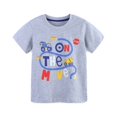 thumbnail image 5 of HILEELANG Toddler Boy Summer Short Sets Outfits Cotton CrewNeck Grey Excavator Short Sleeve Playwear Sets 3T, 5 of 5