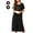 Black, variant on Nightgowns for Women Sleepwear Short Sleeve Sleepshirt Casual MooMoo Nightdress S-2XL