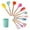 Multicolore, variante sur dodocool Ensemble d'Ustensiles de Cuisine 11 Pcs Ensemble d'Ustensiles de Cuisson en Silicone Antiadhésif en Baril Ustensile en Gel de Silice Manche en Bois Ensemble de Vaisselle de Cuisine