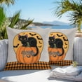 thumbnail image 5 of Outdoor Waterproof Pillow Covers Vintage Ballet Skirt Skull Decorative Throw Pillow Protectors,Halloween Words on Linen Pillowcase Cushion Cases for Patio Sofa Garden Couch,26x26in,Pack of 2, 5 of 9