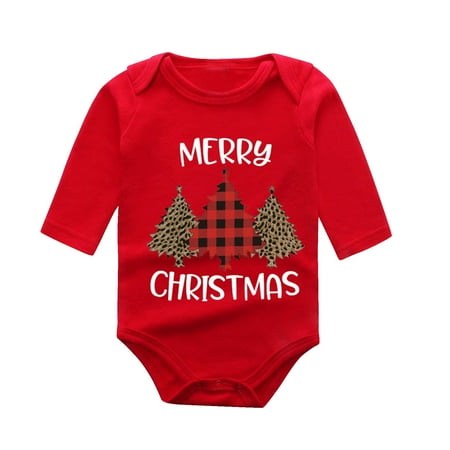 

kpoplk Christmas Outfits Infant Christmas Baby Girl Boy Clothes Pumpkin Long Sleeve Romper Jumpsuit Cotton Linen Onesie Playsuit Christmas Clothes(A)