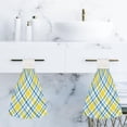 thumbnail image 5 of 1 Pcs Hanging Towels, Dish Towels Bright Tartan Plaid Absorbent Hand Towels with Hanging Loop Washcloth for Bathroom Kitchen, 5 of 5