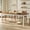 Natural, variant on Euroco 78.7" Rectangular Modern Dining Table for 6-8 Person, Wood Kitchen Table with Turned Legs for Dining Room,Walnut
