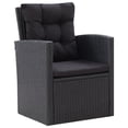 thumbnail image 5 of vidaXL 6 Piece Garden Lounge Set with Cushions Poly Rattan Black, 5 of 5