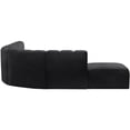 thumbnail image 5 of Meridian Furniture Arc Black Velvet Modular Sectional, 5 of 12