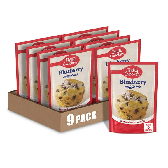 Betty Crocker Blueberry Muffin OIF8 Mix, 6.5 oz (Pack of 9)