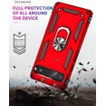 thumbnail image 5 of for Google Pixel 6a case Heavy Duty Rugged Full Body Scratch Proof Shockproof Screen Camera Protection Built-in 360 Ring Kickstand Military Hard Back Phone Cover for Men Women Red, 5 of 14