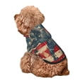 thumbnail image 5 of Honeii Vintage American Flag Elephant Print Small Dog Hoodies Pet Hooded Sweatshirts Fall Winter Puppy Cat Sweaters Warm Clothes for Small Dogs Outfits Costume-XX-Large, 5 of 7