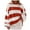 Orange, variant on zaveiop Women's Striped Long Sleeved Knitted Sweater, Striped Round Neck Pullover Sweater, Casual Commuting top (Z-White, M)